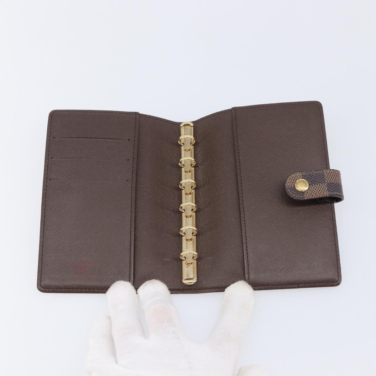 Louis Vuitton Ring Agenda Cover Damier, Brown, Canvas, Briefcase