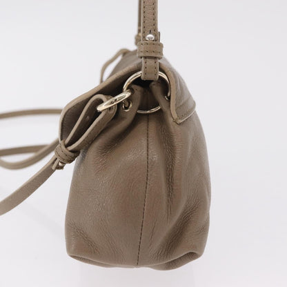 Chloe Lily Leather, Beige, Leather, Shoulder Bag