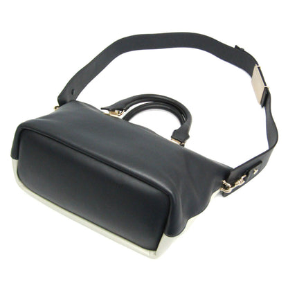 Chloe Bicolor Baylee Satchel Leather, Gray, Leather, Handbag
