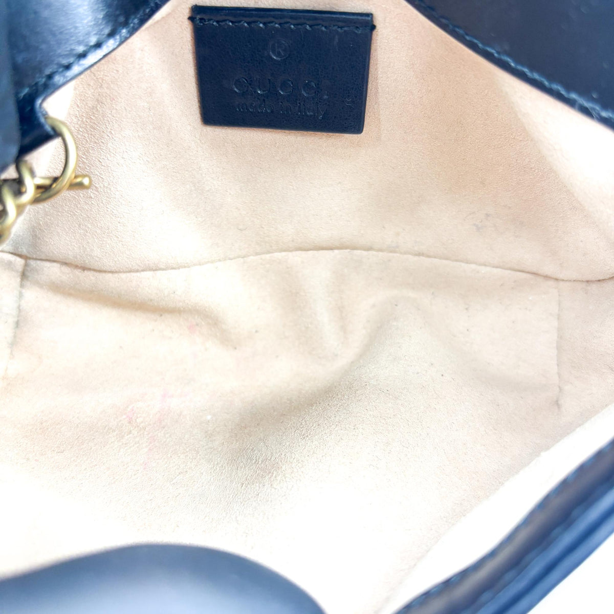 Gucci GG Marmont Flap Matelasse Leather, Black, Leather, Handbag