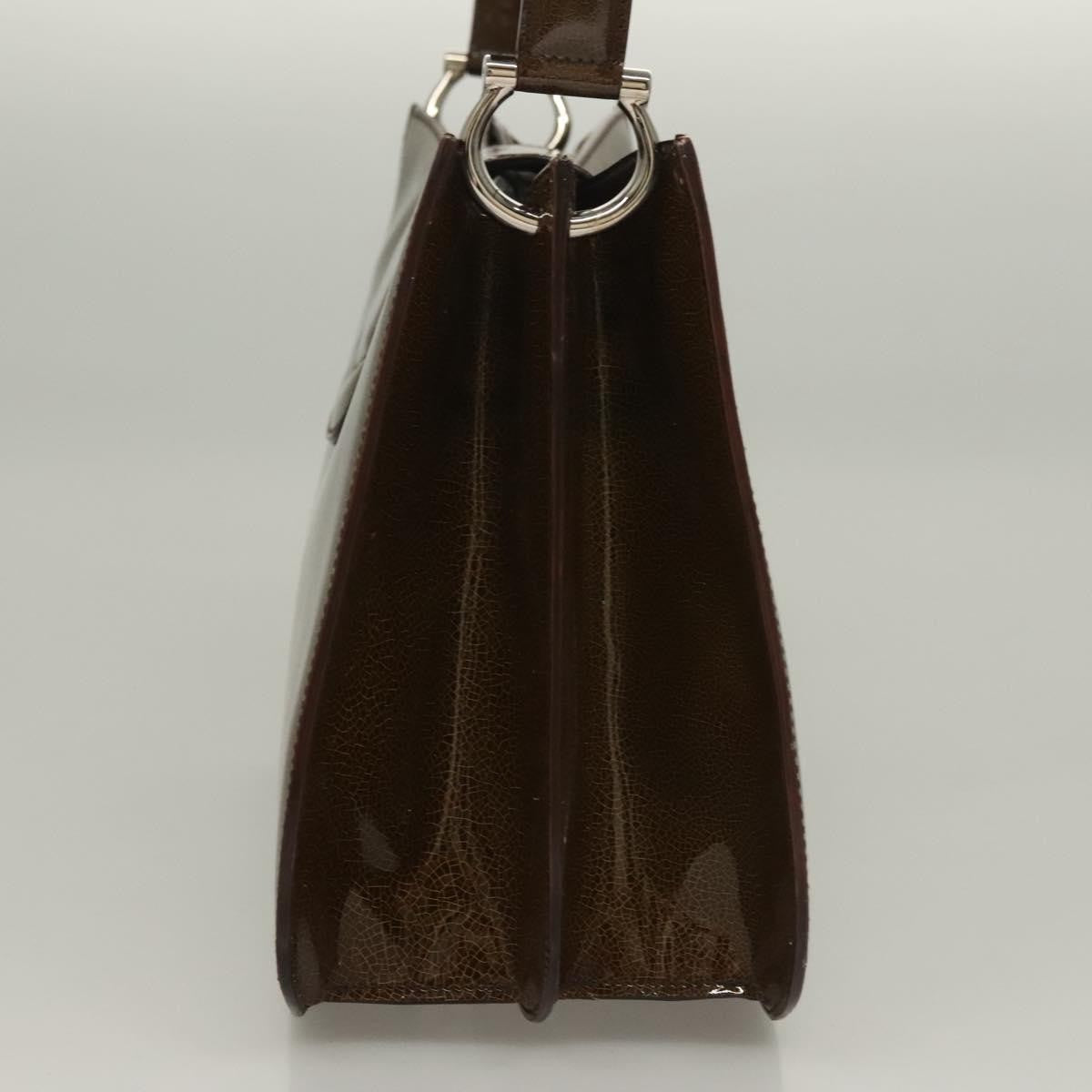 Celine Shoulder Leather, Khaki, Patent Leather, Shoulder Bag