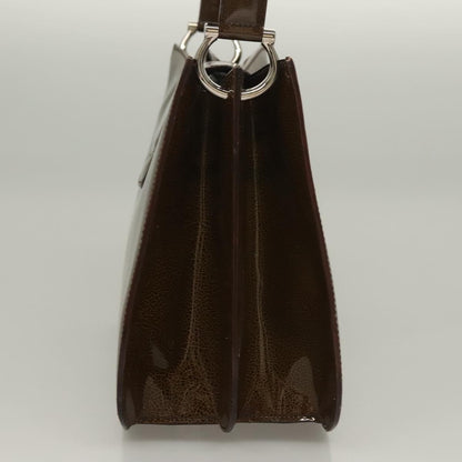 Celine Shoulder Leather, Khaki, Patent Leather, Shoulder Bag