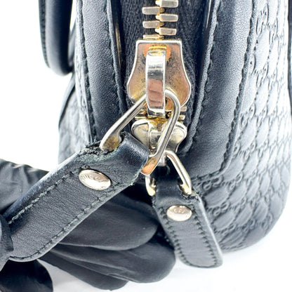 Gucci Convertible Dome Satchel Microguccissima Leather, Black, Leather, Handbag