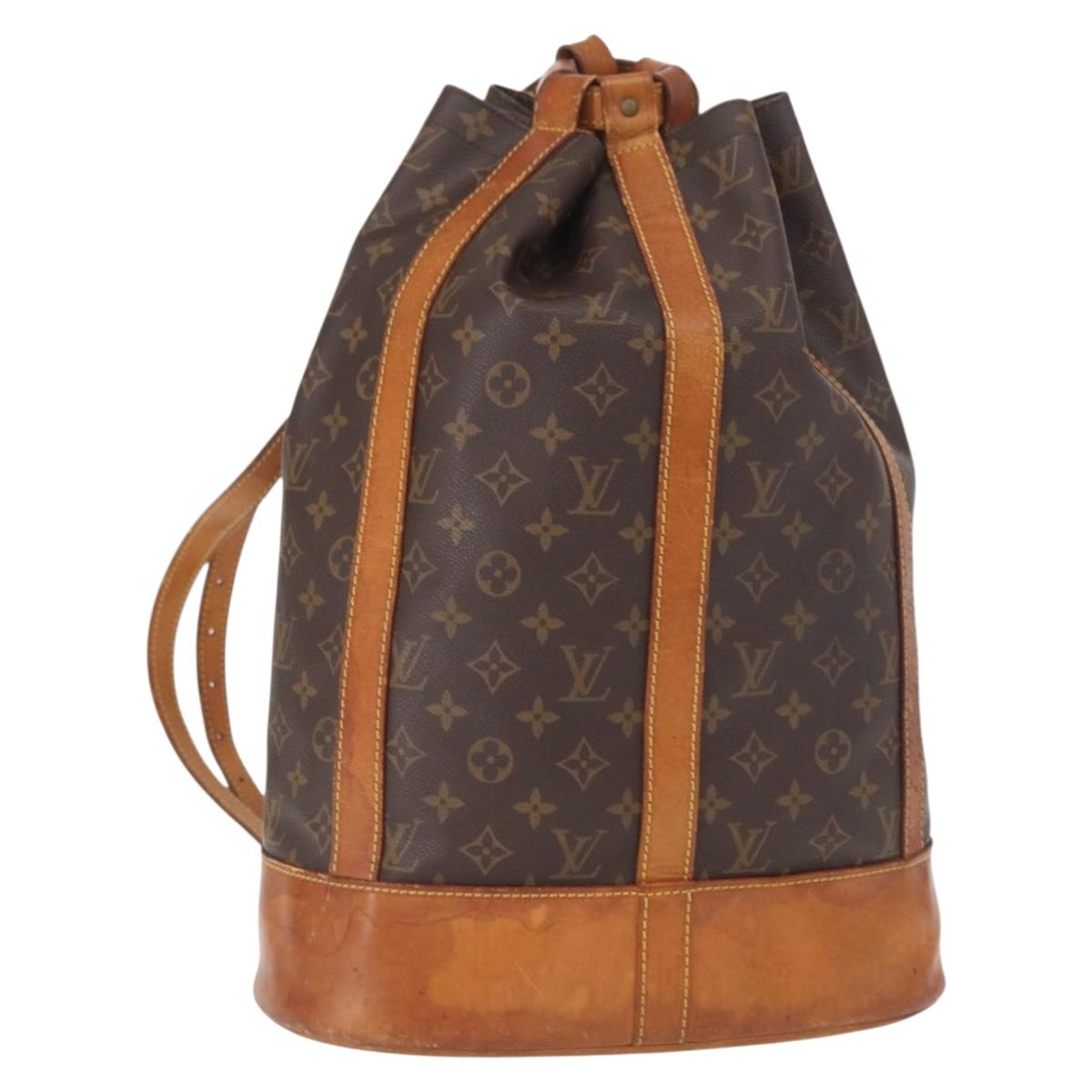 Louis Vuitton Randonnee Pochette Monogram Coated Canvas, BROWN, CANVAS, Handbag
