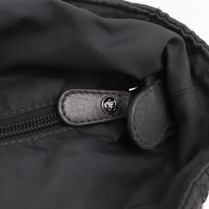 Chanel Vintage CC Quilted Nylon, Gray, Nylon, Tote Bag
