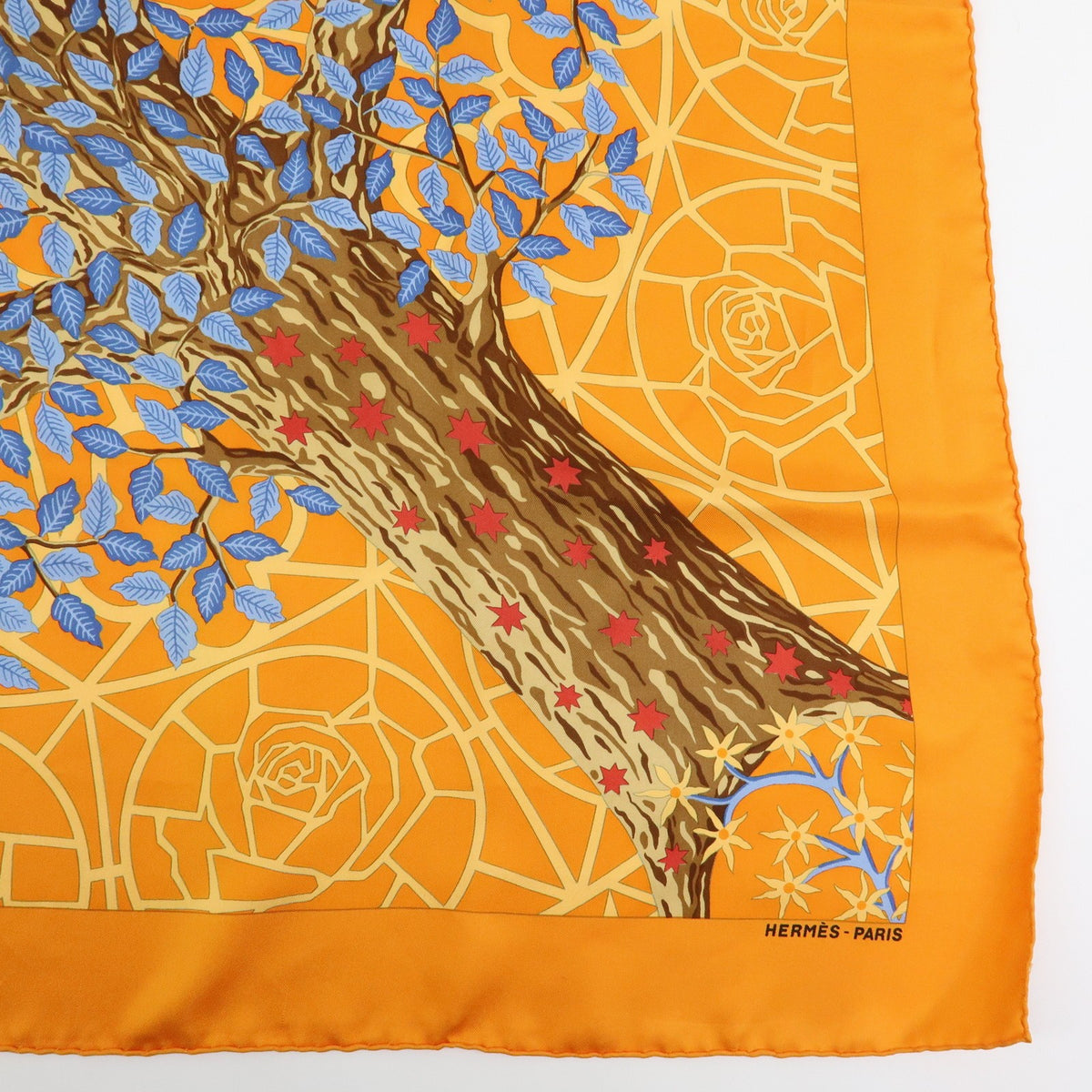 Hermes Carré 90 Silk multicolor, Orange, Silk, Scarf
