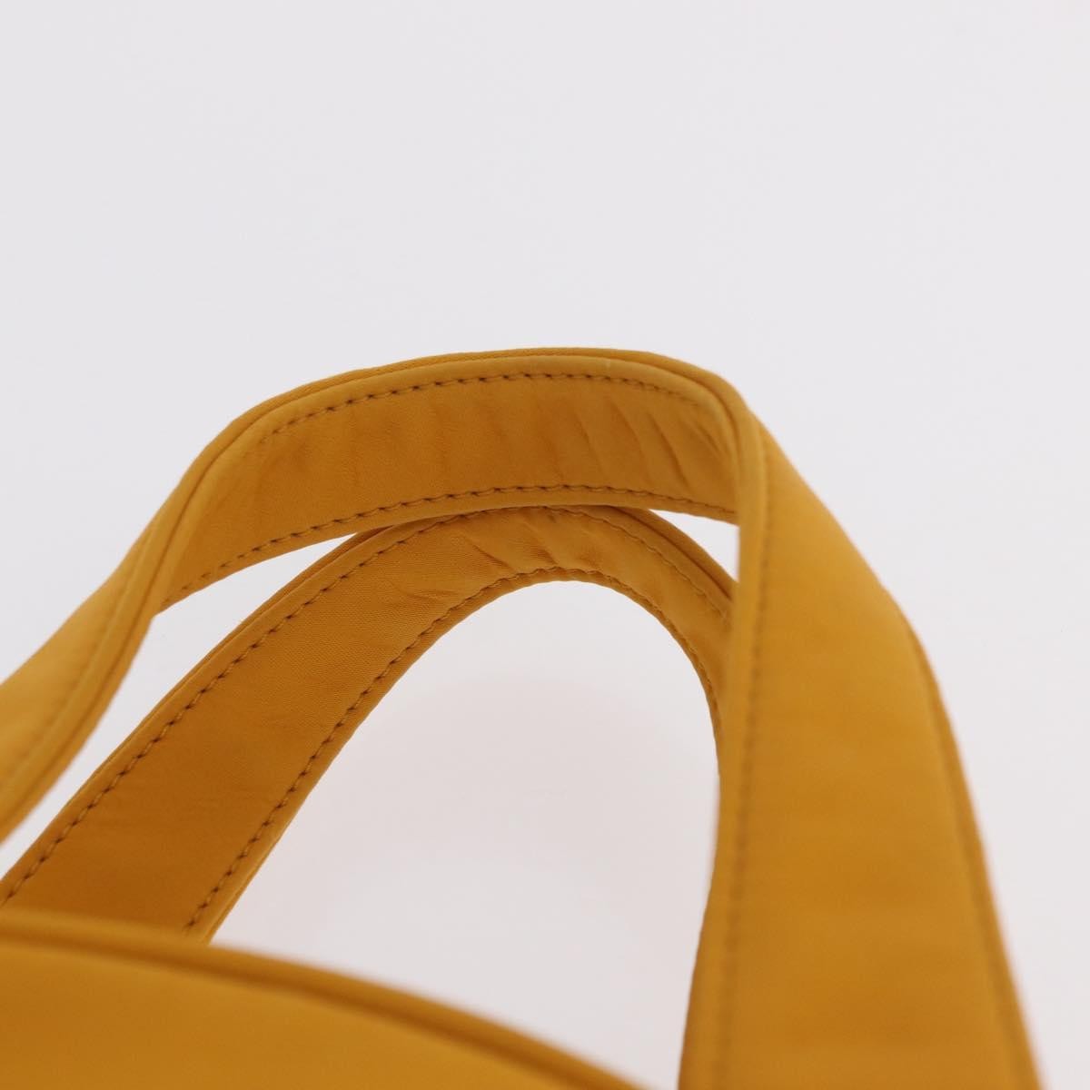 Saint Laurent Vintage Quilted Top Handle Bag Nylon, Yellow, Nylon, Handbag