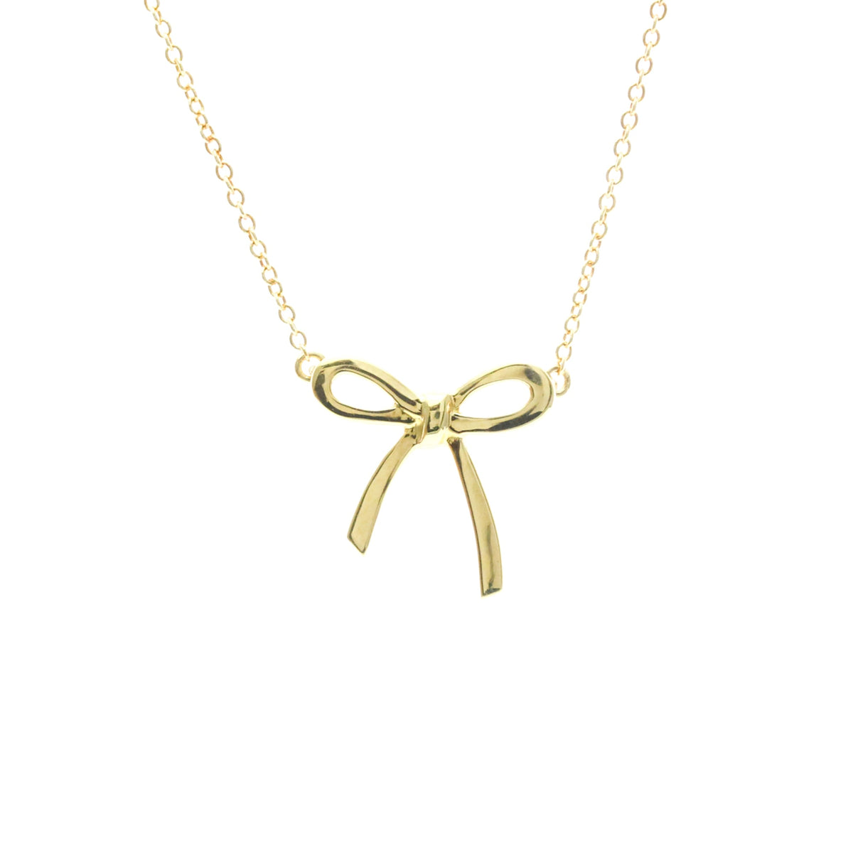 Tiffany & Co. Bow Pendant 18K Yellow Gold, Gold, Yellow Gold, Necklace