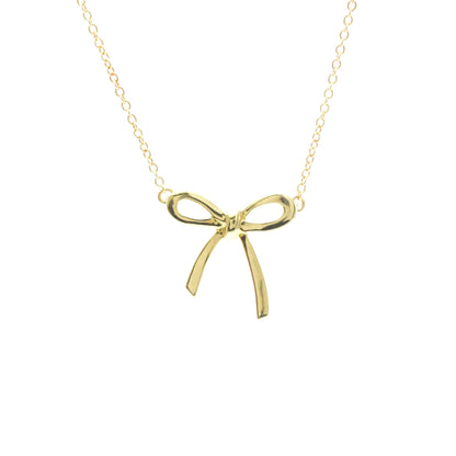 Tiffany & Co. Bow Pendant 18K Yellow Gold, Gold, Yellow Gold, Necklace