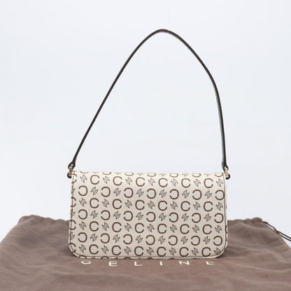 Celine C Macadam Shoulder Canvas, Beige, Canvas, Handbag