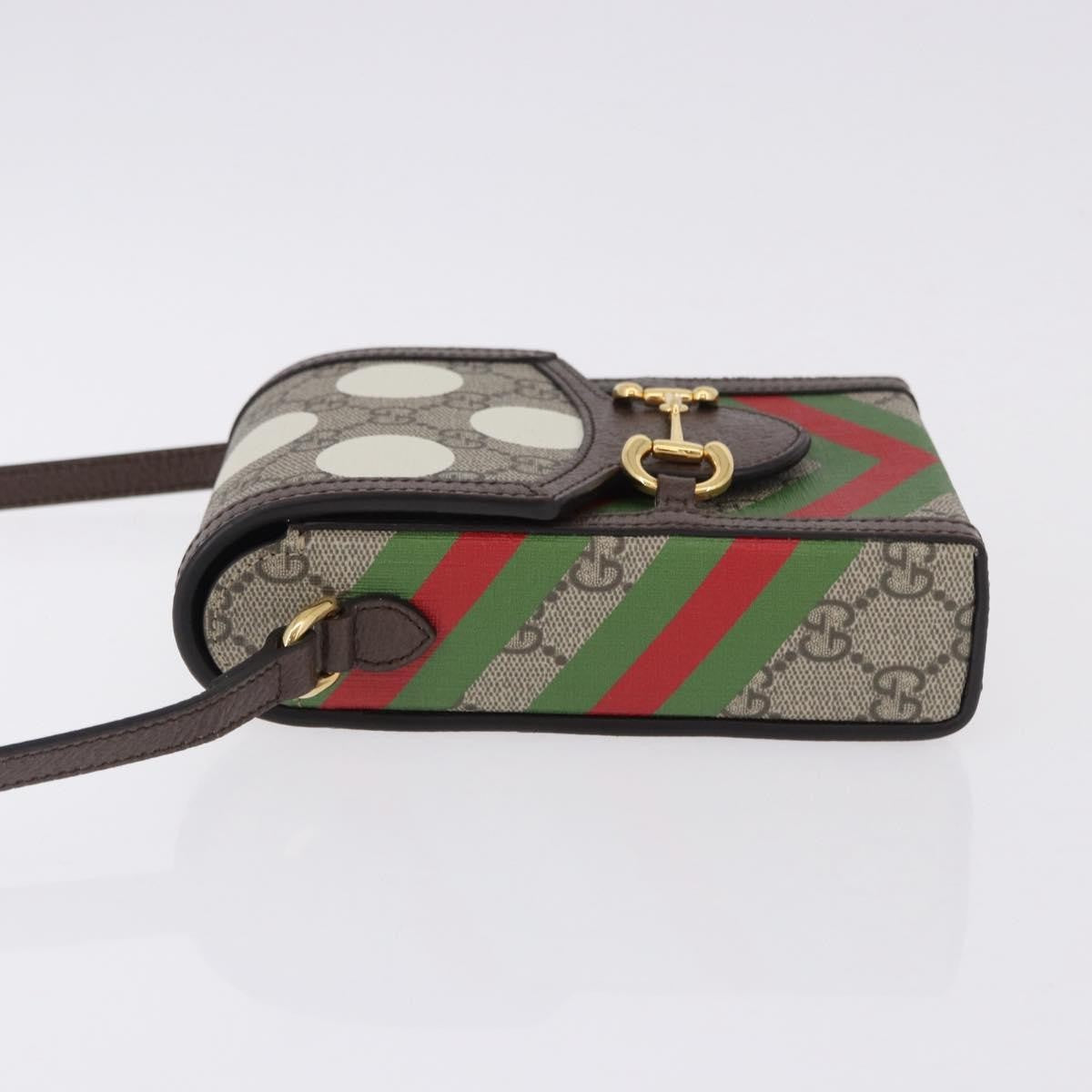 Gucci Horsebit 1955 Printed GG Coated Canvas, Beige, Canvas, Crossbody Bag