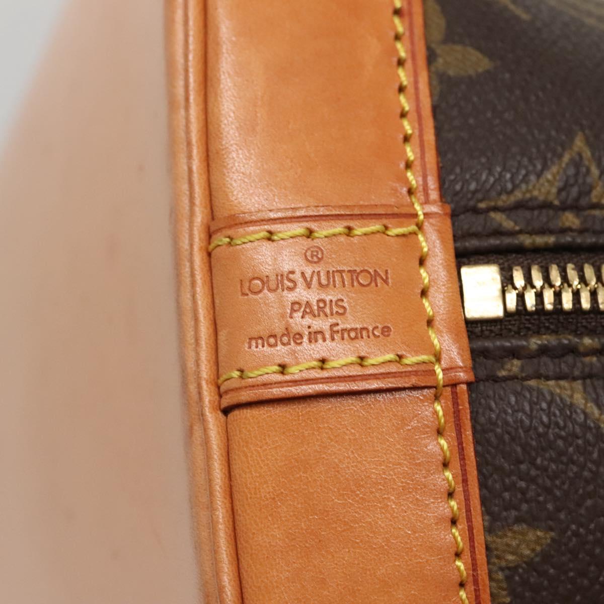 Louis Vuitton Alma Handbag Monogram Canvas, BROWN, CANVAS, Handbag