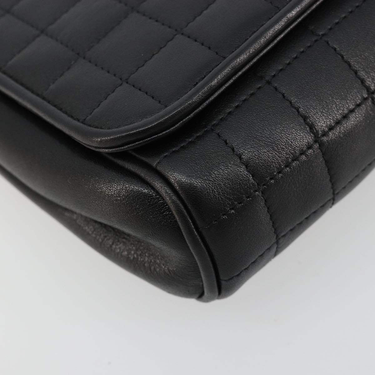 Celine Flap Shoulder Leather, Black, Leather, Shoulder Bag