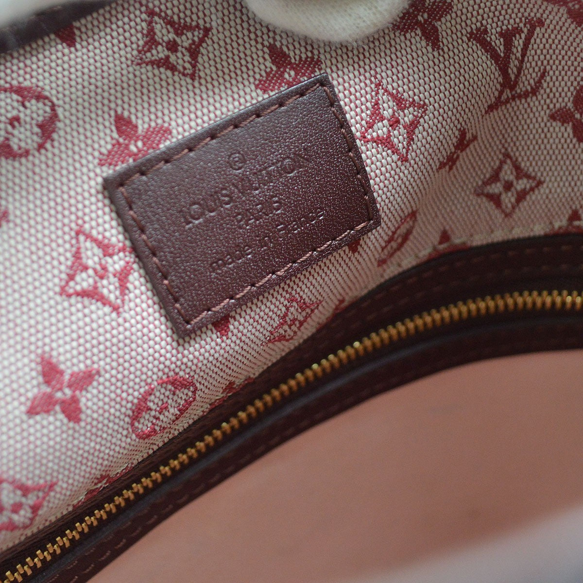Louis Vuitton Mary Kate Messenger Mini Lin, Burgundy, Canvas, Shoulder Bag