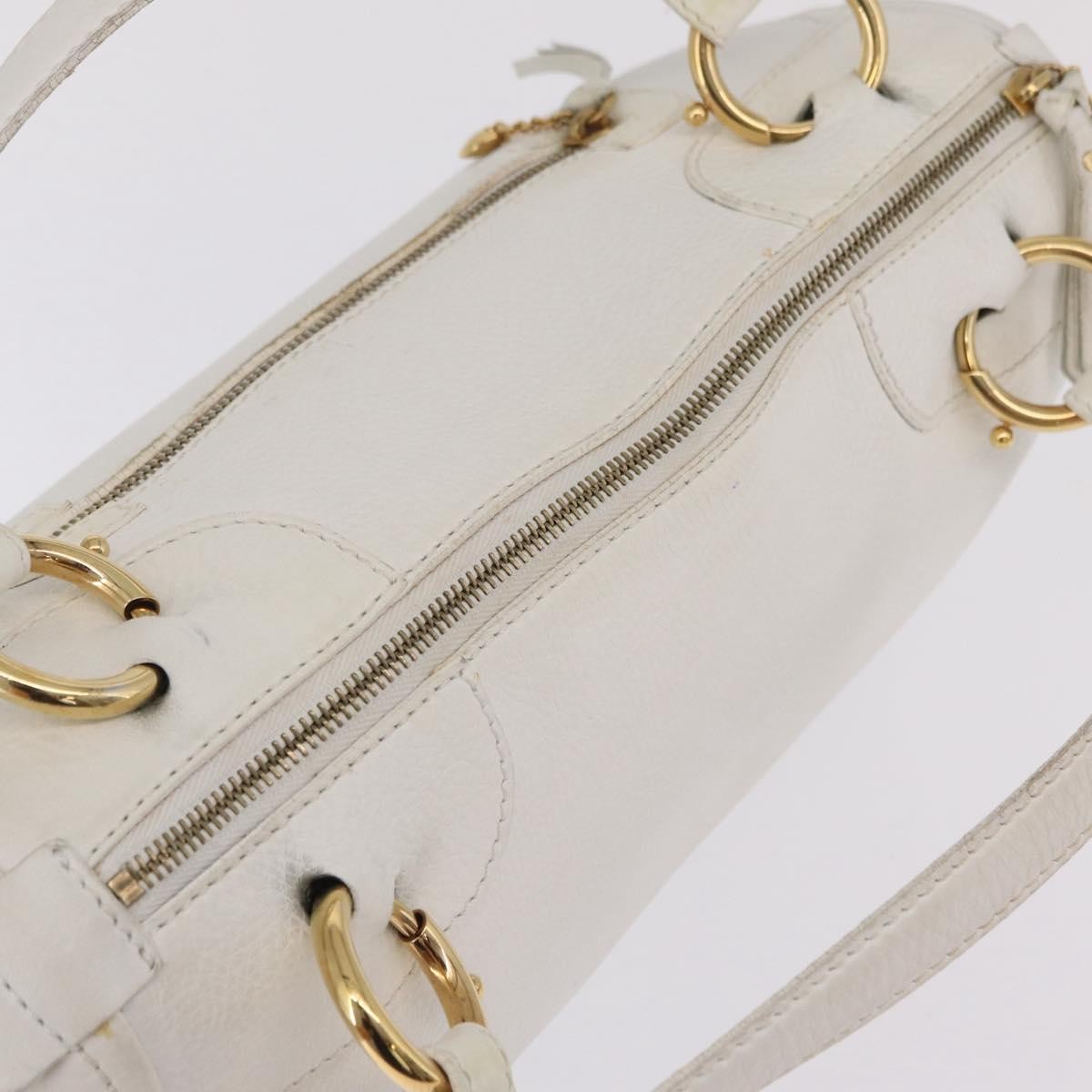 Celine Handbag Leather, White, Leather, Handbag