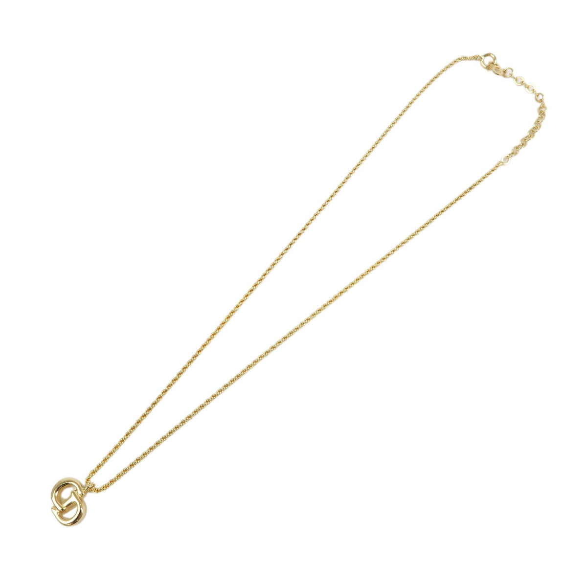 Christian Dior CD Pendant Metal, Gold, Gold Plated, Necklace