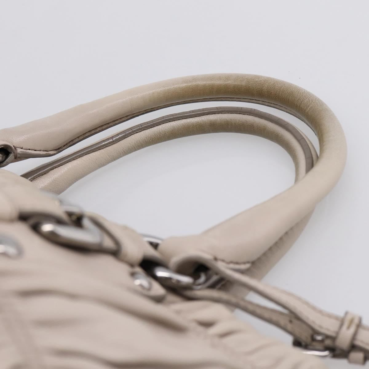 Prada Gaufre Convertible Nappa Leather, Gray, Leather, Tote Bag
