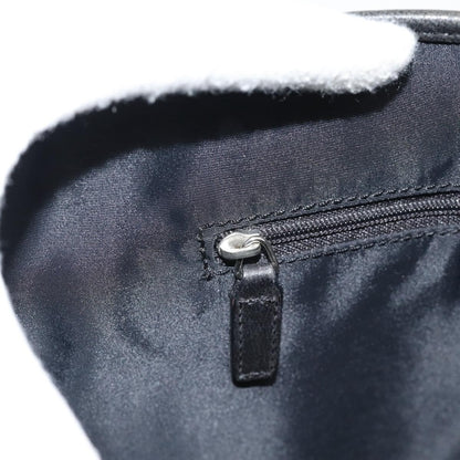 Christian Dior Vintage Open Pocket Diorissimo Canvas, Black, Canvas, Tote Bag