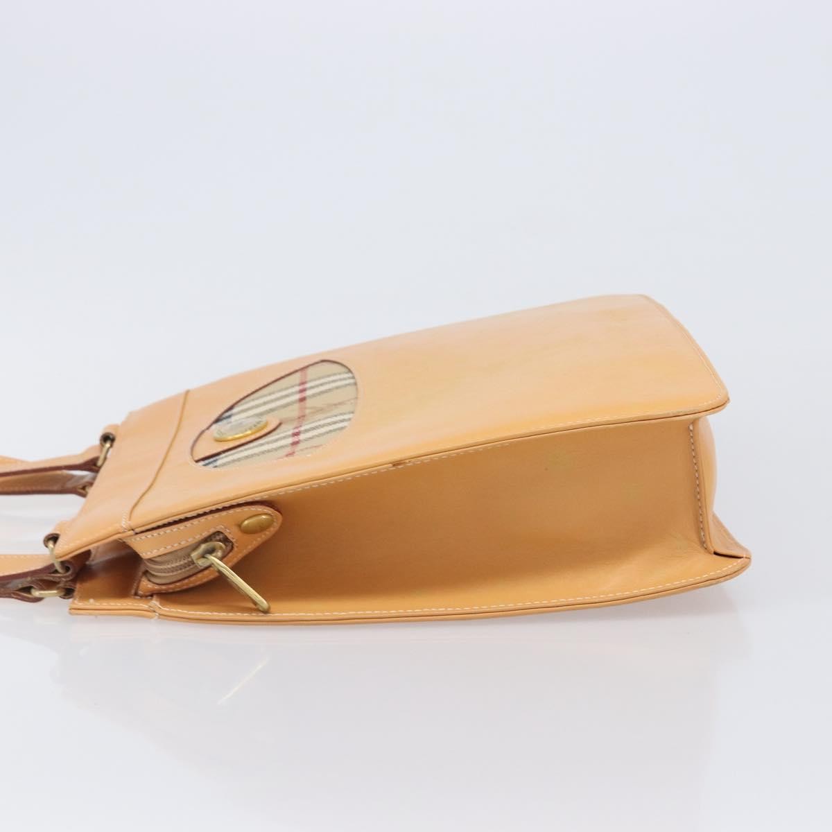 Burberry Nova Check Shoulder Bag Leather, Beige, Leather, Shoulder Bag