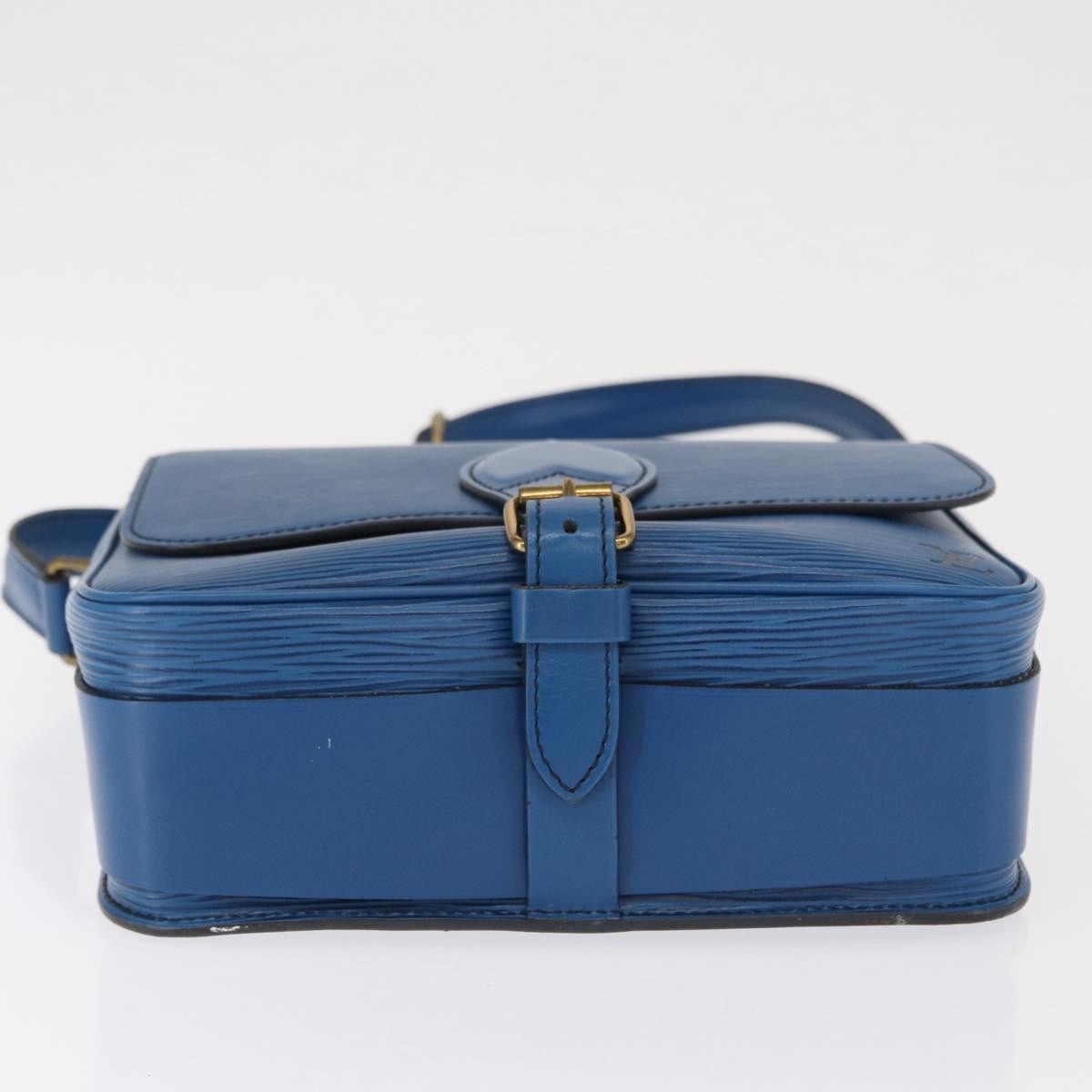 Louis Vuitton Cartouchiere Epi Leather, Blue, Leather, Shoulder Bag