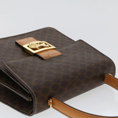 Celine C Macadam Handbag PVC Leather, BROWN, PVC, Handbag