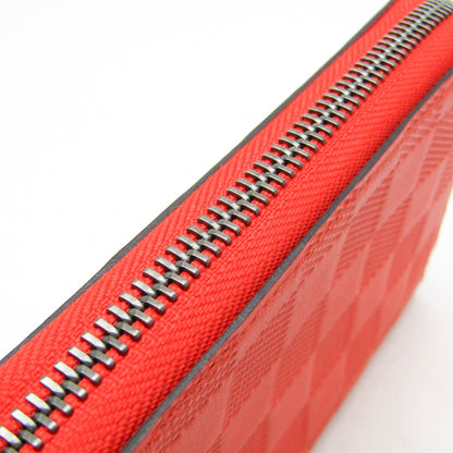 Louis Vuitton Zippy Damier Infini Leather, Red, Leather, Wallet