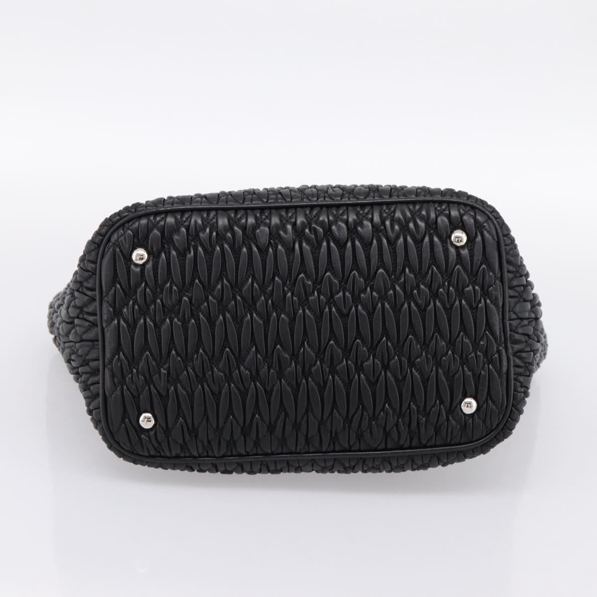 Miu Miu Shopper Tote Matelasse Leather, Black, Leather, Handbag