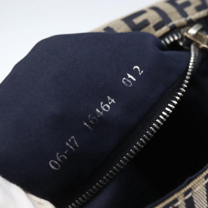 Fendi Zucchino Canvas Mamma Baguette canvas, NAVY, CANVAS, Handbag