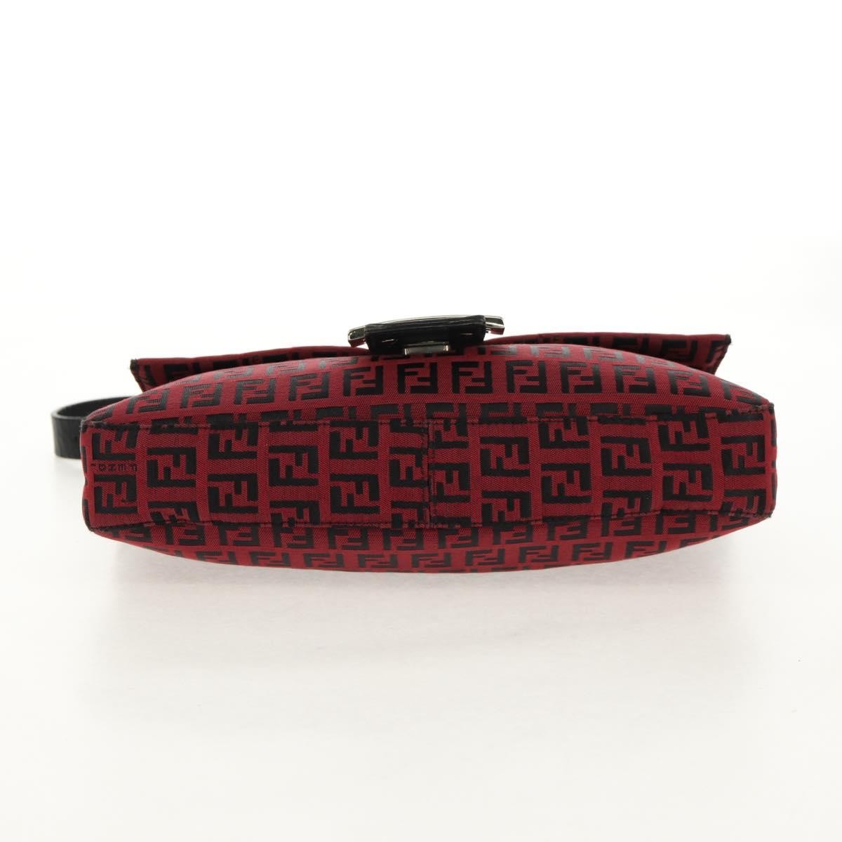 Fendi Baguette Zucchino Canvas, Red, Canvas, Handbag
