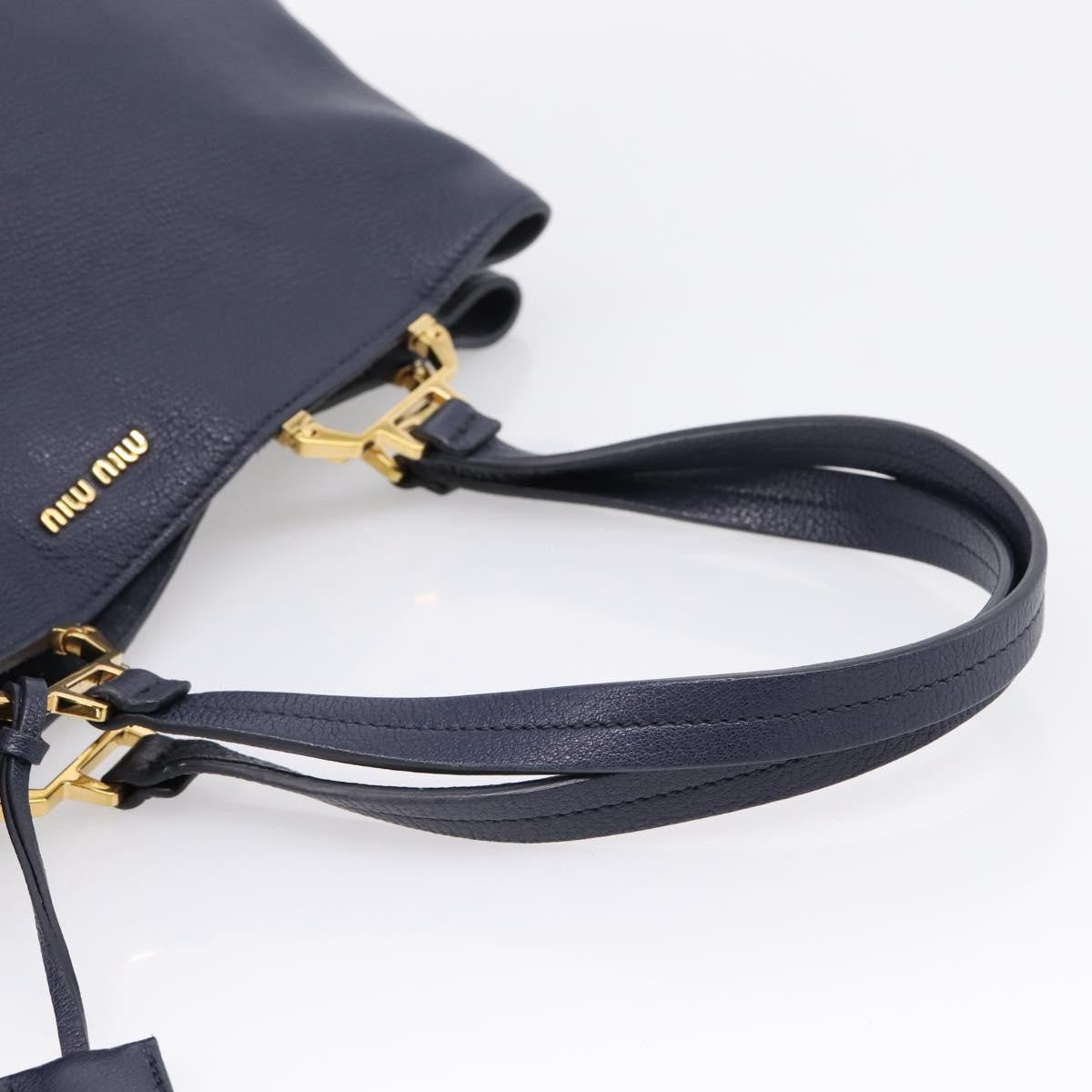 Miu Miu Madras Leather, Navy, Leather, Shoulder Bag