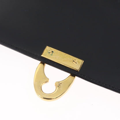 Celine Flap Shoulder Leather, Black, Leather, Shoulder Bag