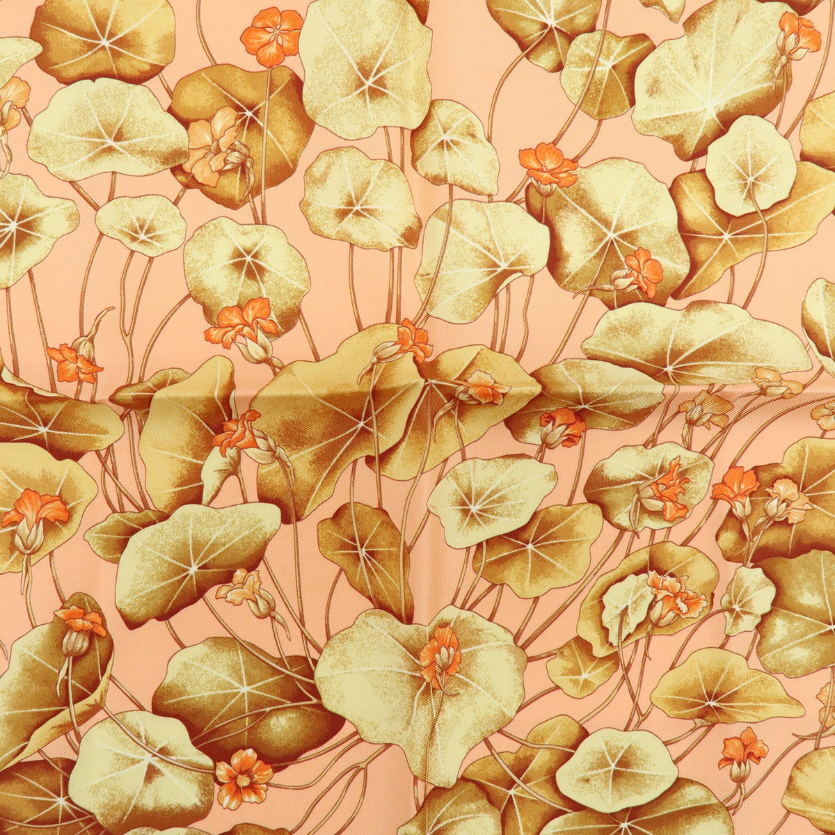 Hermes Carré 45 Les Capucines 100% Silk, Multicolour, Silk, Scarf