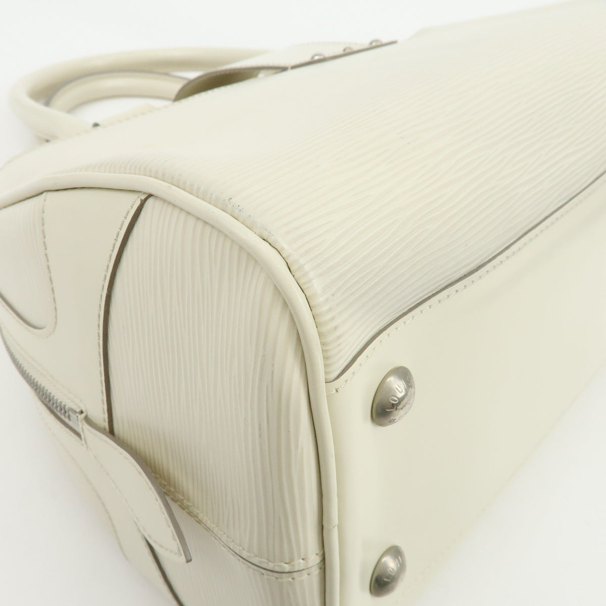Louis Vuitton Montaigne Bowling Epi Leather, White, Leather, Handbag
