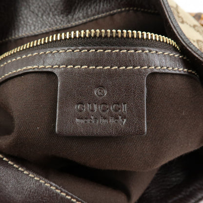 Gucci Bamboo Peggy Hobo GG Canvas, Beige, Canvas, Shoulder Bag