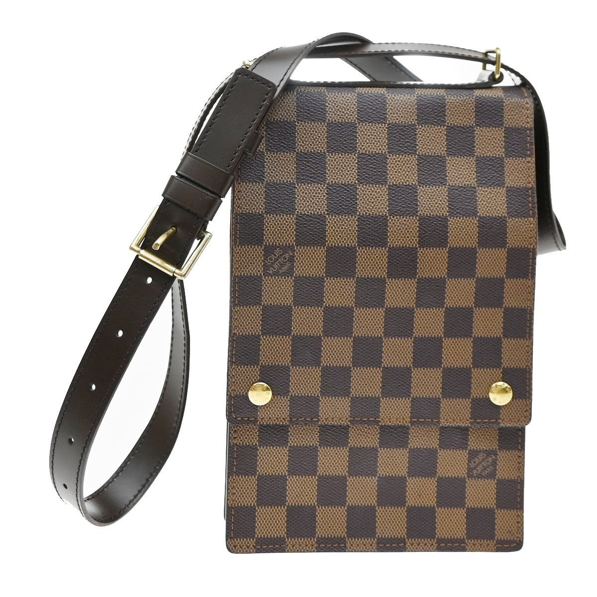 Louis Vuitton Portobello Messenger Damier, Brown, Canvas, Crossbody Bag