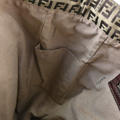 Fendi Open Tote Zucchino Canvas, Brown, Canvas, Handbag