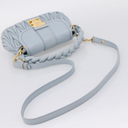 Miu Miu Coffer Hobo Matelasse Leather, Blue, Leather, Handbag