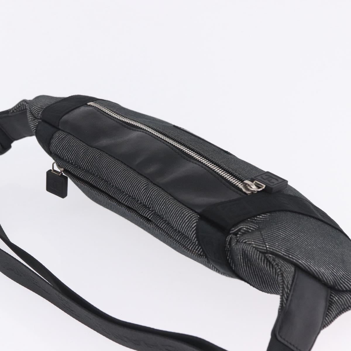 Chanel Sport Line Waist Canvas, Black, Canvas, Handbag