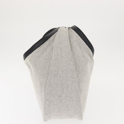 Hermes Sac Luco Canvas with Leather, Gray, Canvas, Handbag