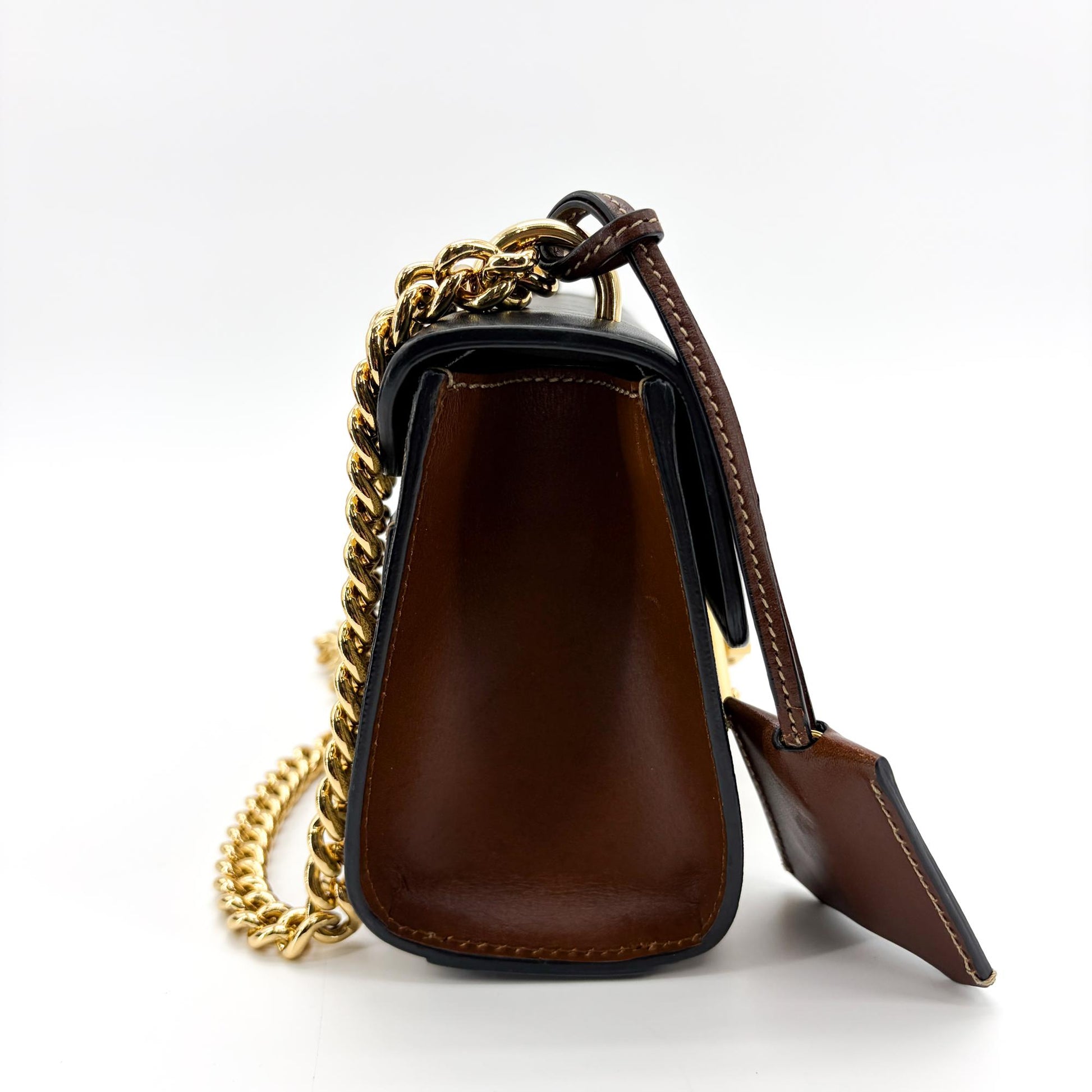 Gucci Padlock GG Coated Canvas and Leather, Black, Leather, Shoulder Bag