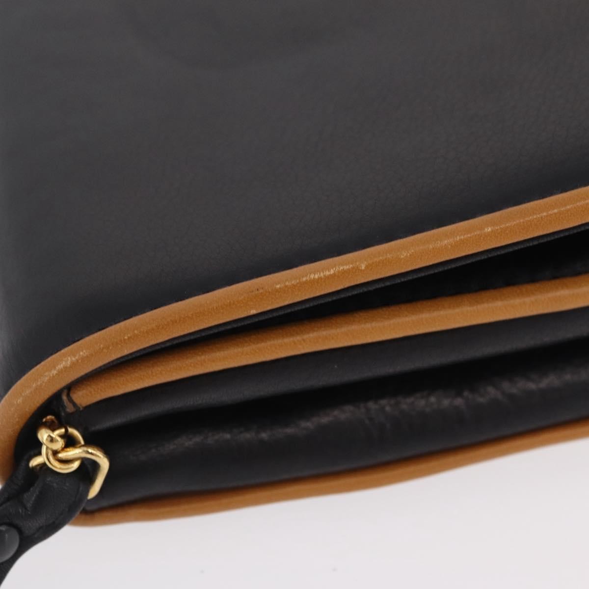 Celine Flap Shoulder Leather, Black, Leather, Shoulder Bag