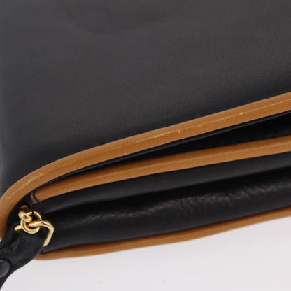 Celine Flap Shoulder Leather, Black, Leather, Shoulder Bag