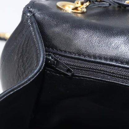 Bally Vintage Quilted Leather, Black, Leather, Shoulder Bag