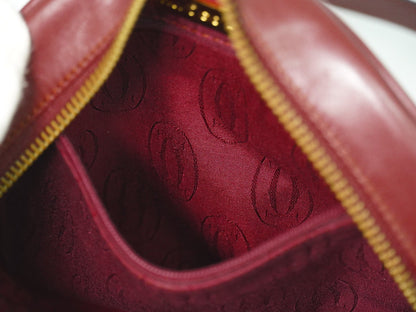 Cartier Must de Cartier Leather, Burgundy, Leather, Shoulder Bag