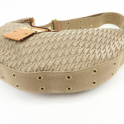 Christian Dior Street Chic Hobo Canvas, Beige, Canvas, Shoulder Bag