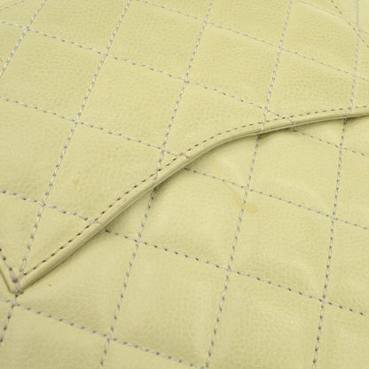 Chanel Petite Shopping Quilted Caviar, Green, Leather, Tote Bag
