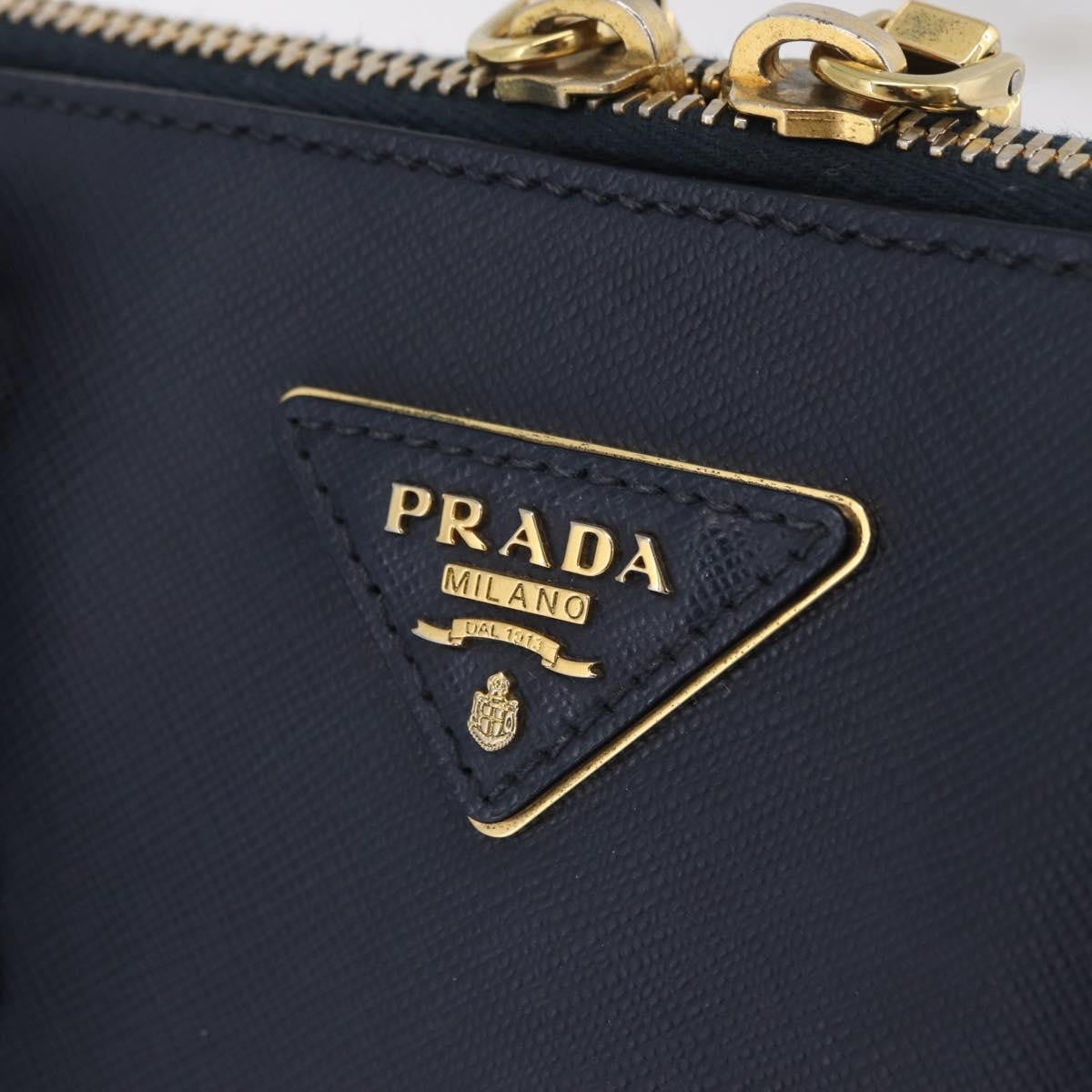 Prada Promenade Saffiano Leather, Navy, Leather, Handbag