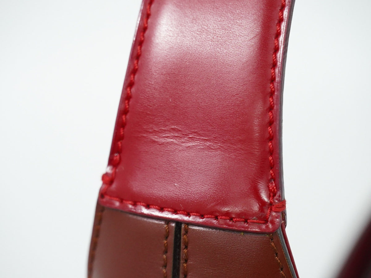 Salvatore Ferragamo Gancini Hobo Leather, Brown, Leather, Shoulder Bag