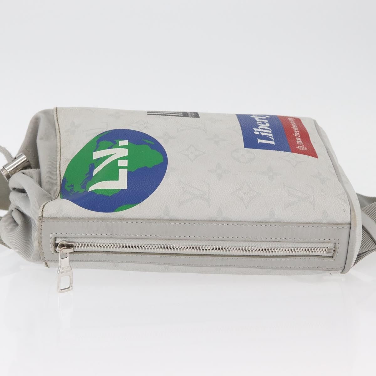 Louis Vuitton Chalk Sling Limited Edition Logo Story Monogram Canvas, Gray, Canvas, Handbag