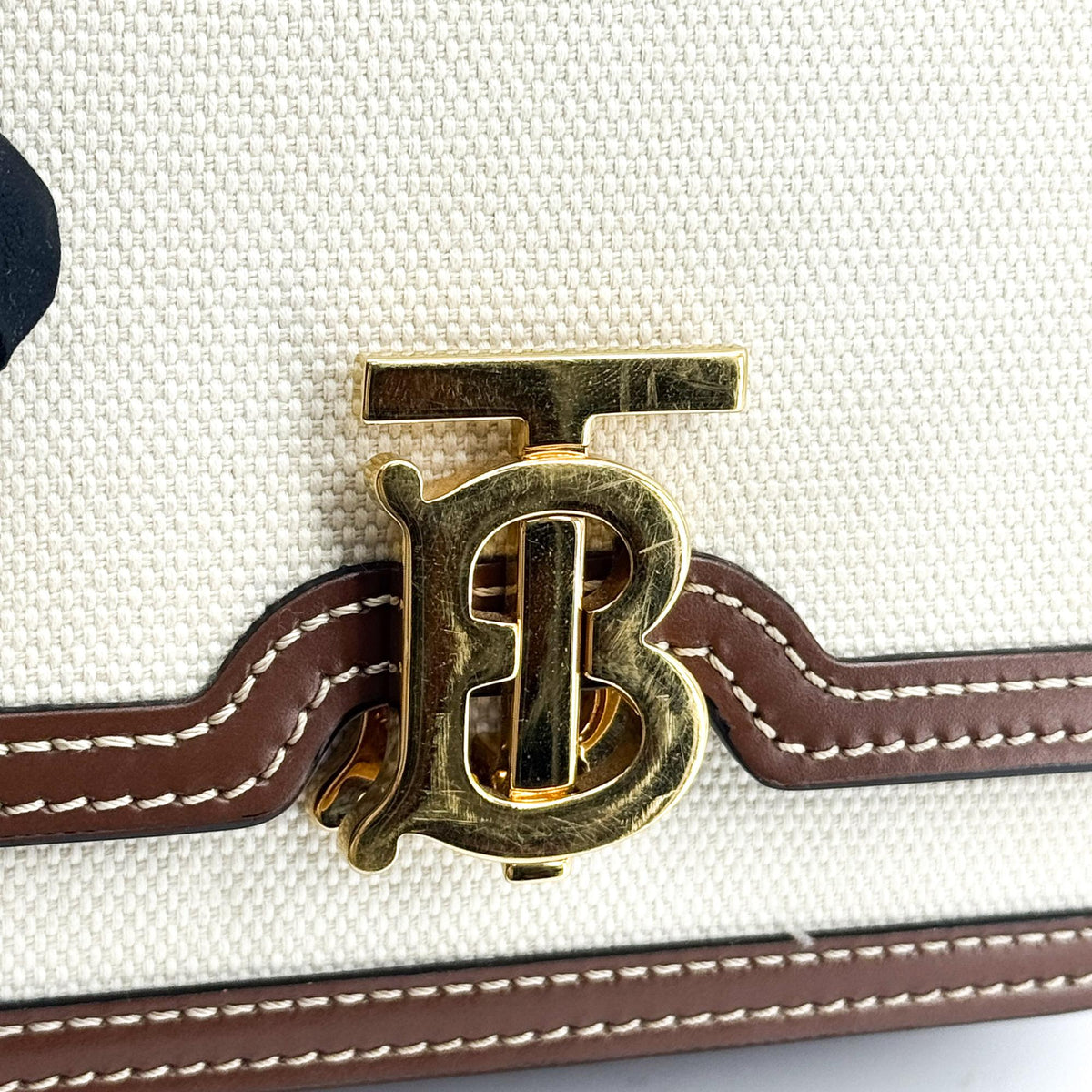 Burberry TB Shoulder Bag Canvas, Brown, Other, Shoulder Bag